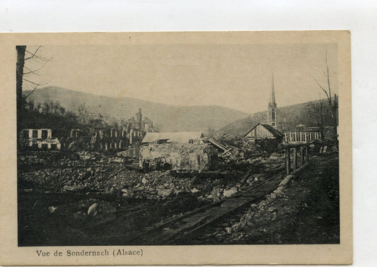 1914-1918 : CPA vue de Sondernach détruit, Alsace