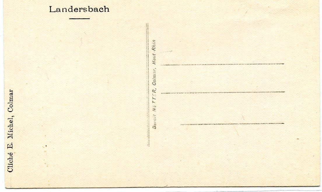 1914-1918 : village de Landersbach en ruines Vosges Alsace