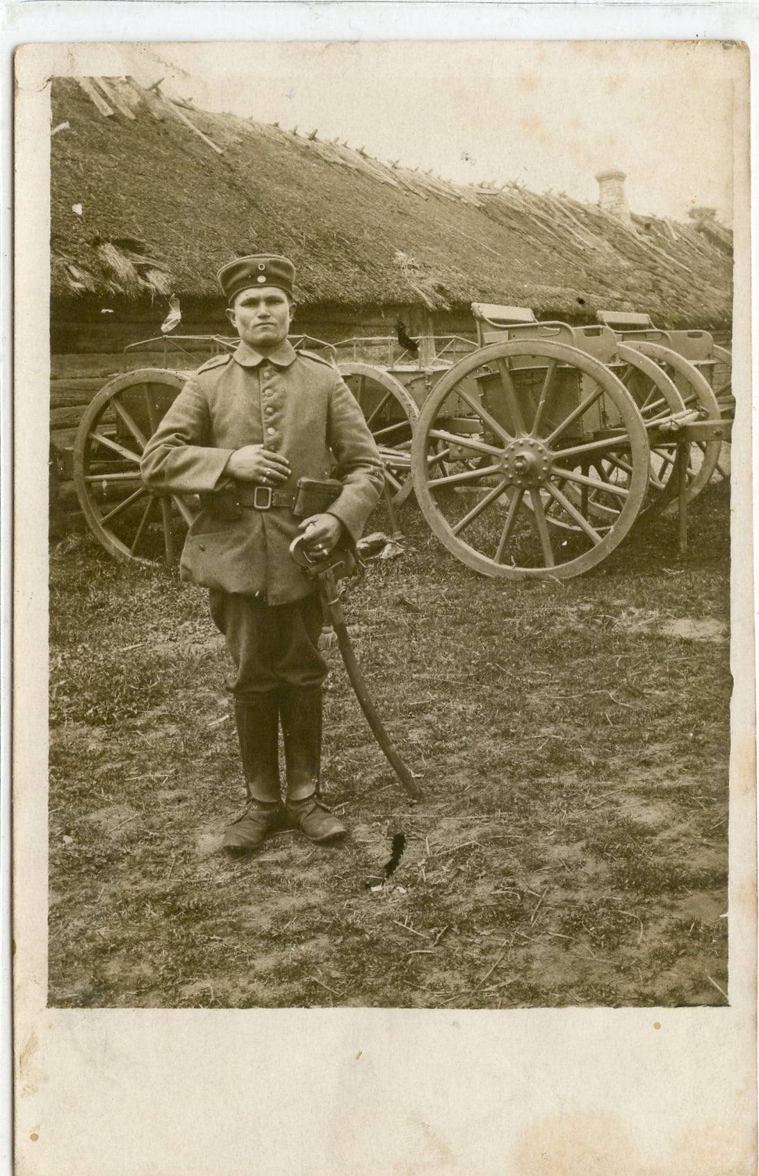 1914-1918 : carte photo soldat allemand homme monté