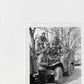 1945 : photo campagne d'Allemagne soldats Français sur véhicules US 9 x 6,5 cm