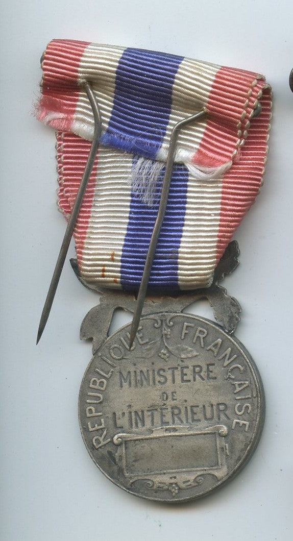 médaille de la police française en argent