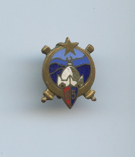 Artillerie ; insigne réduction 65°RAA, sans fabricant, 21 x 15 mm