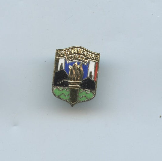 anciens combattants : insigne réduction anciens Rhénanie Ruhr Tyrol, Drago, 17 x 13 mm